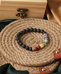 7 Chakra Lava Stone Crystal Bracelet