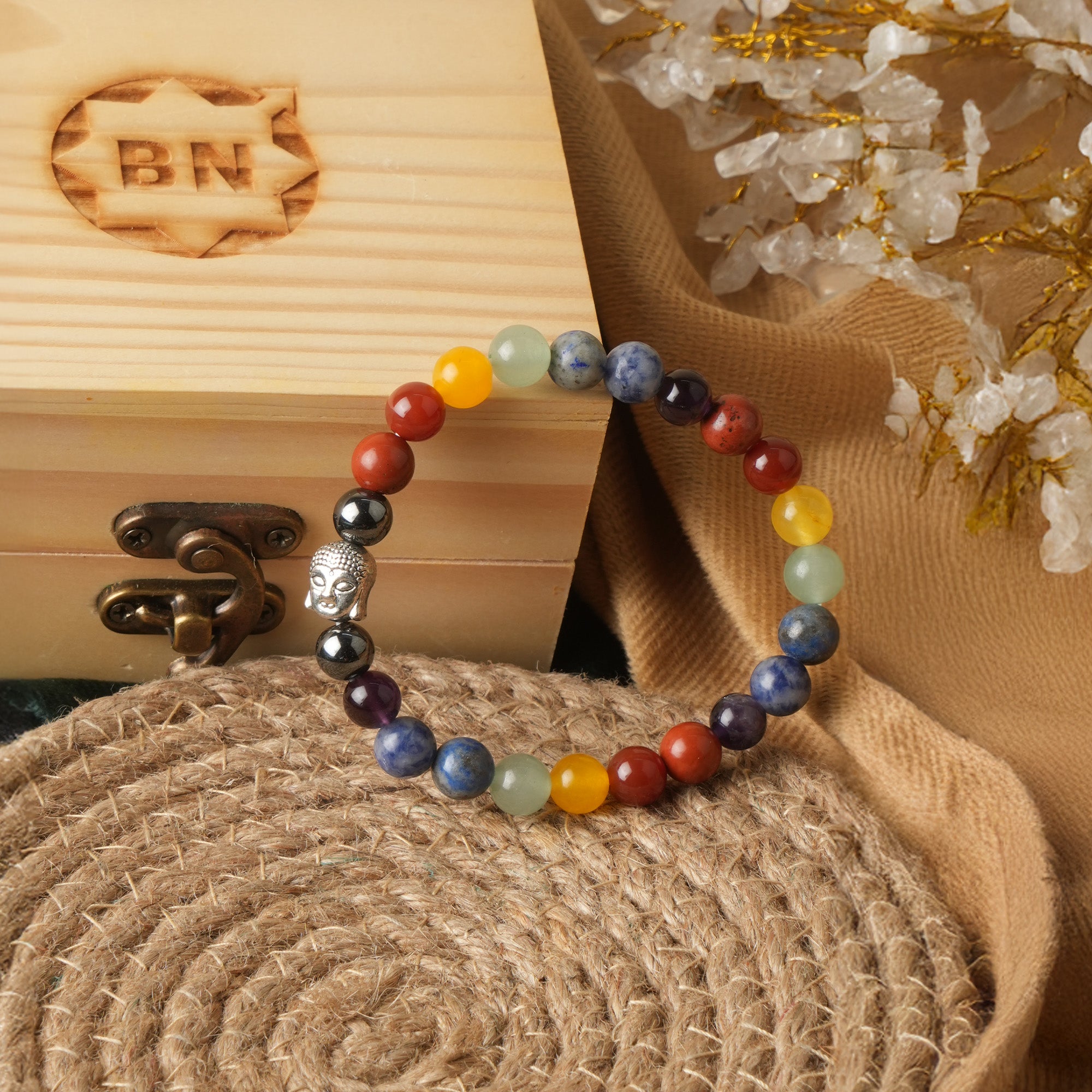 7 Chakra Buddha Crystal Bracelet