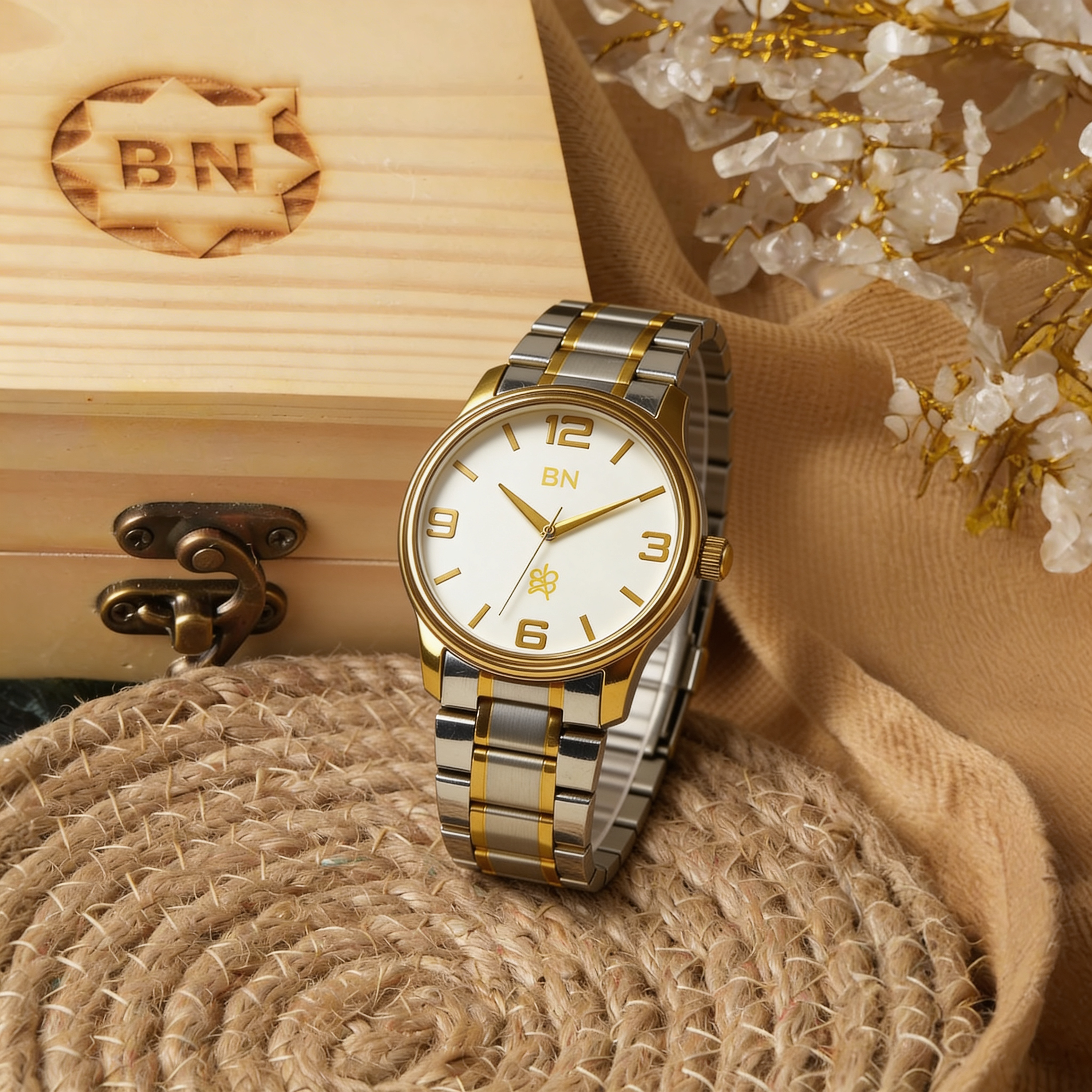 White Luck Watch - Half Numeric