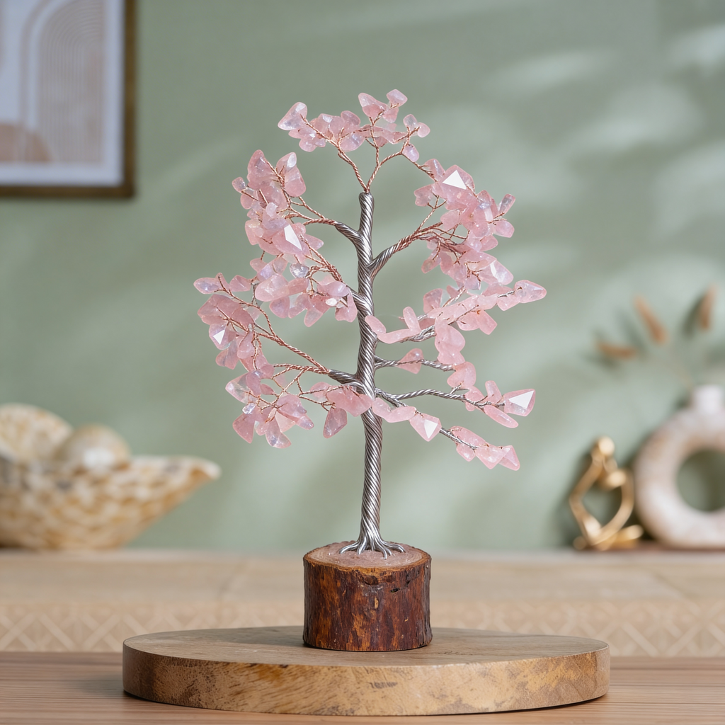 Rose Quartz Crystal Tree