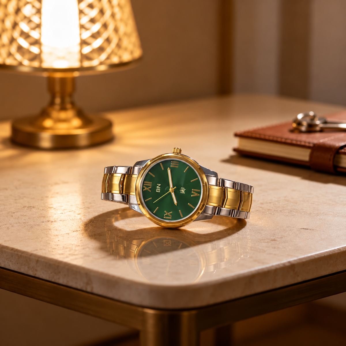 Green Luck Watch - Half Roman