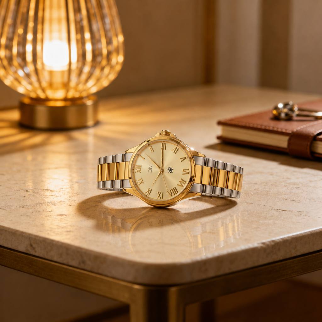 Golden Silver Luck Watch - Full Roman
