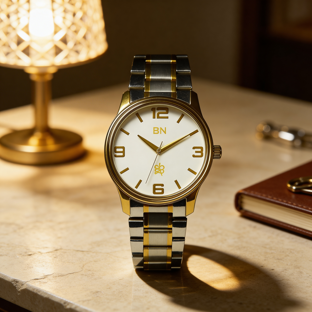 White Luck Watch - Half Numeric