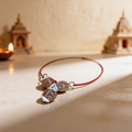 Saraswati Kawach Nepali + Silver Capping + Red Dhaga_ Lab Certified