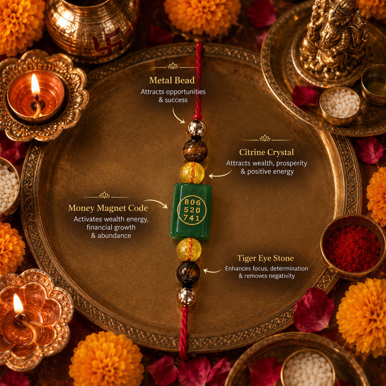 Money Magnet Bhai - Rakhi (With Zibu Coin)