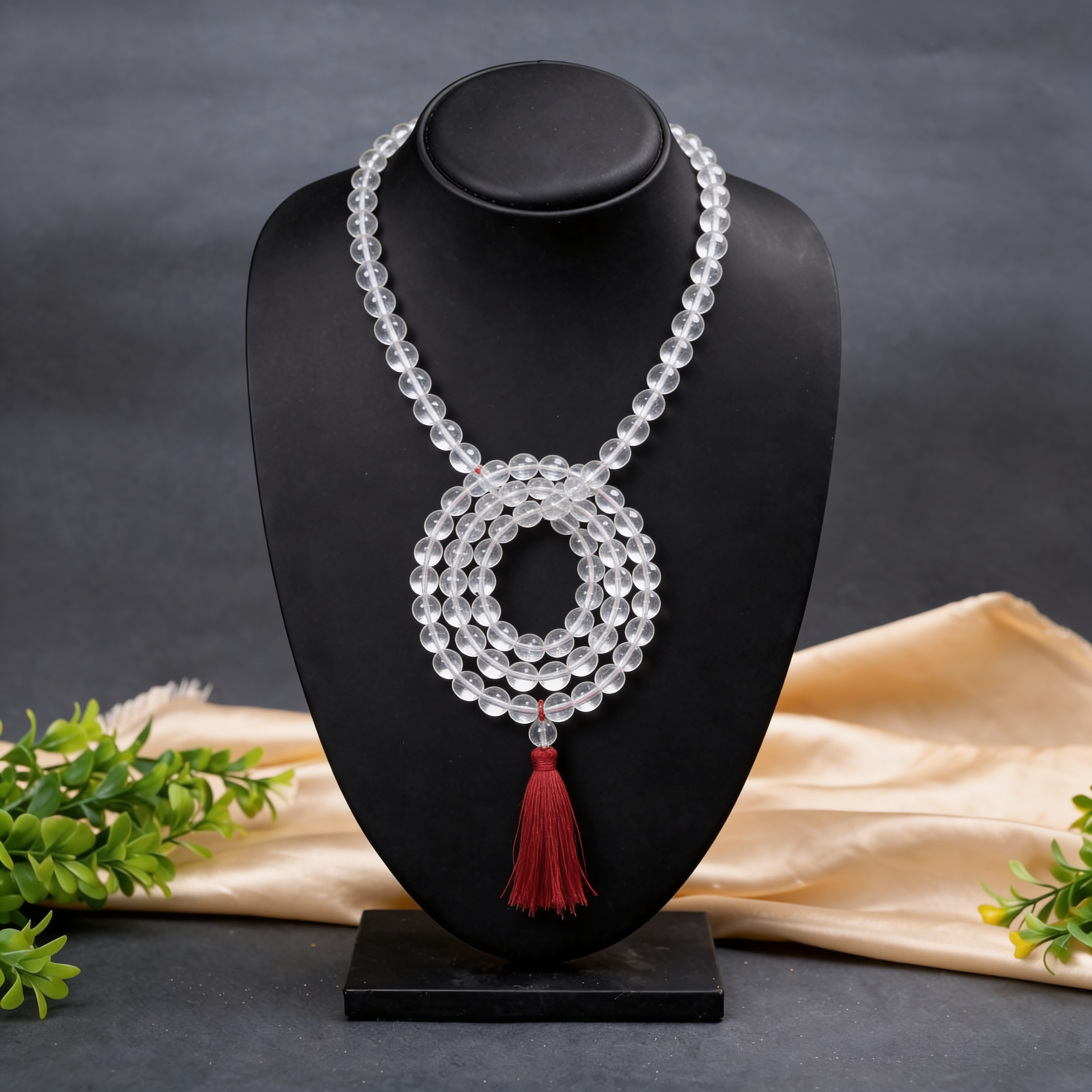Spl Crystal Jaap Mala 108 Beads 8mm