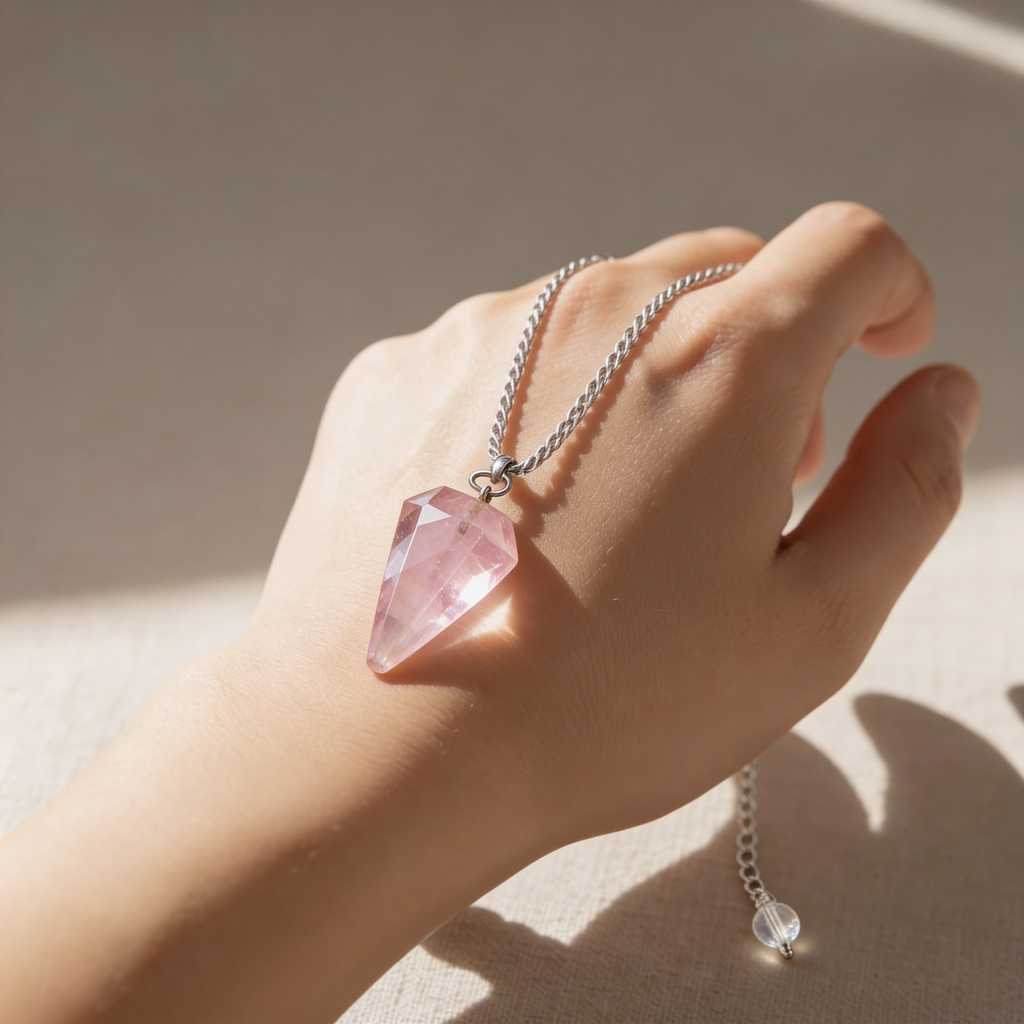 Rose Quartz Crystal Dowser