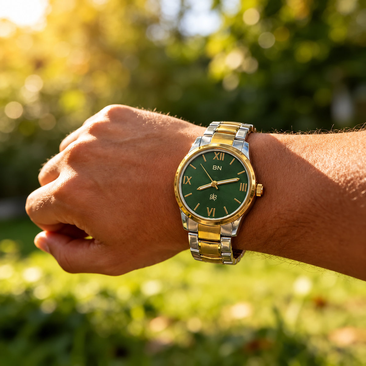 Green Luck Watch - Half Roman