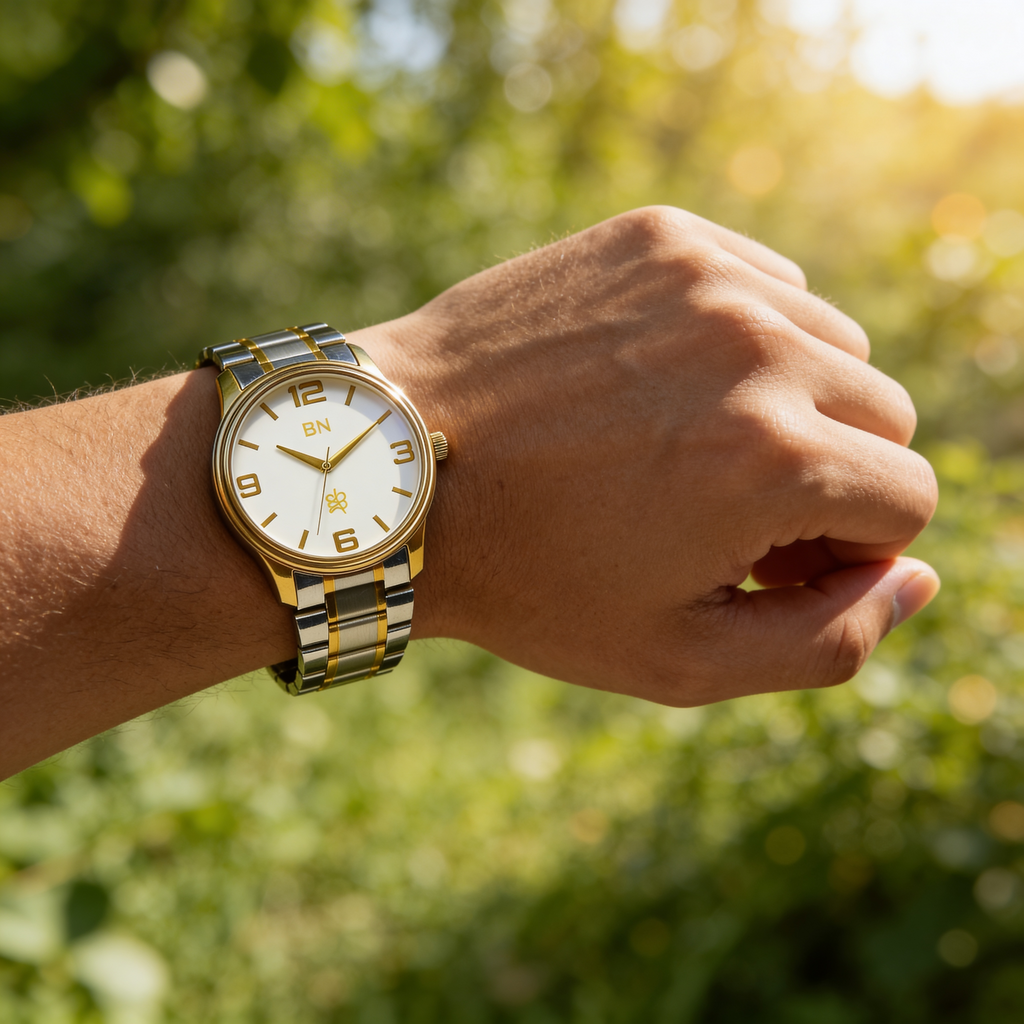 White Luck Watch - Half Numeric