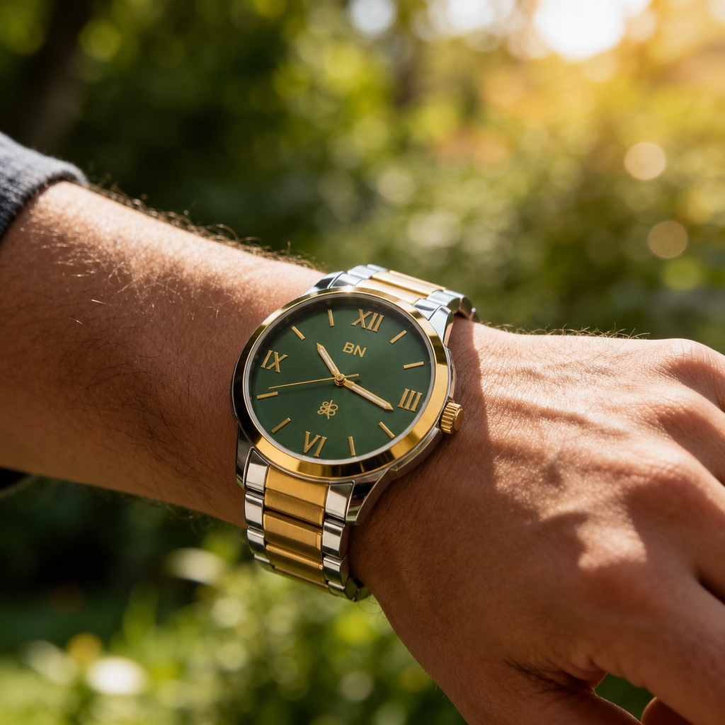 Green Luck Watch - Half Roman