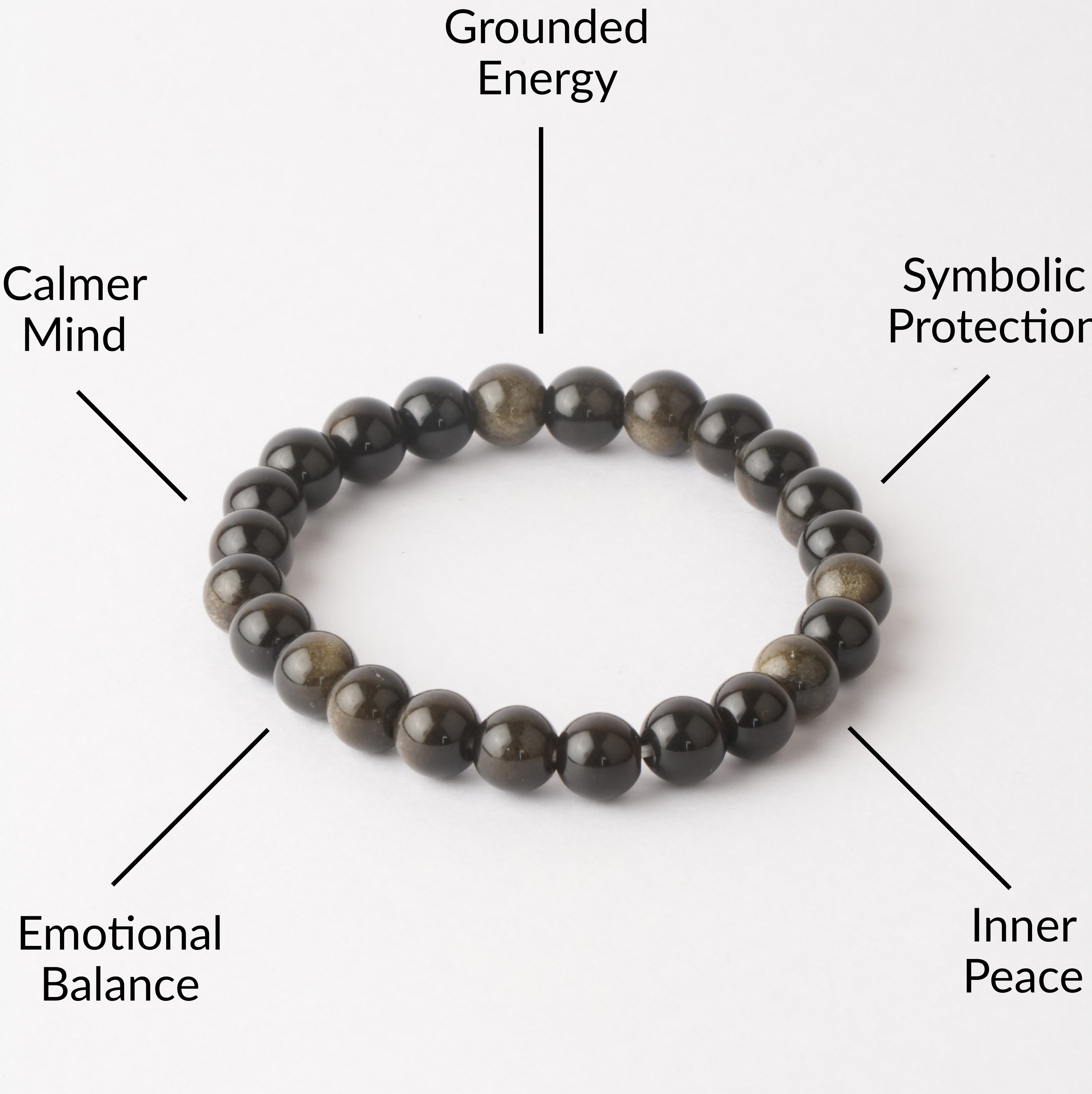 Black Obsidian Crystal Bracelet