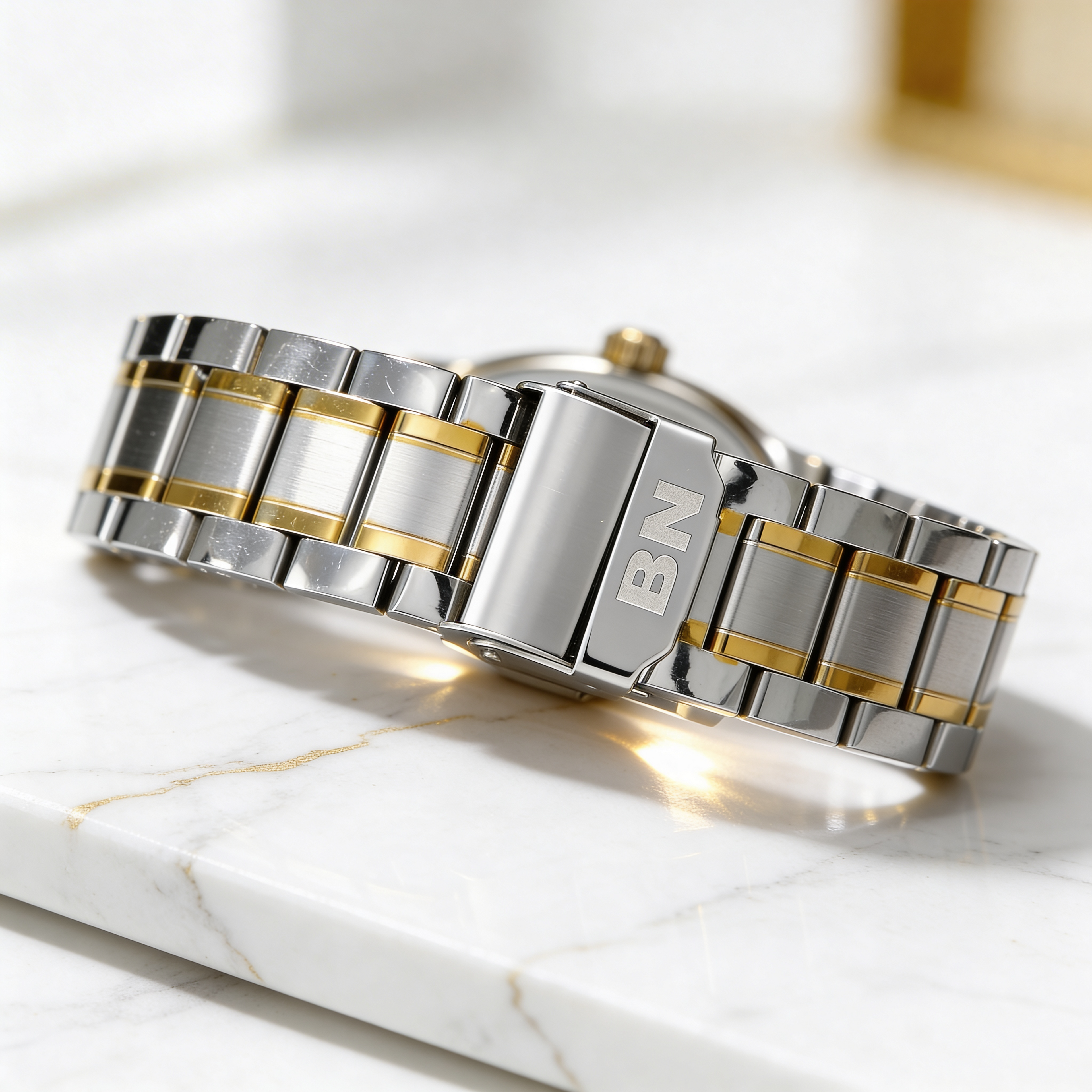 Golden Silver Luck Watch - Half Roman