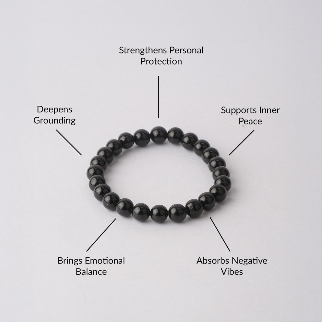 Black Tourmaline Crystal Bracelet