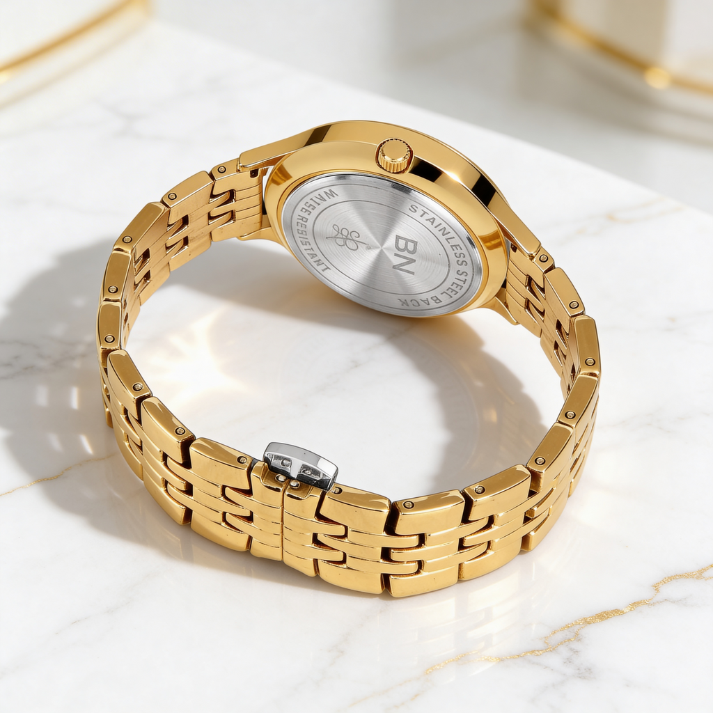 The Green Dial – Golden Strap Watch (Female)