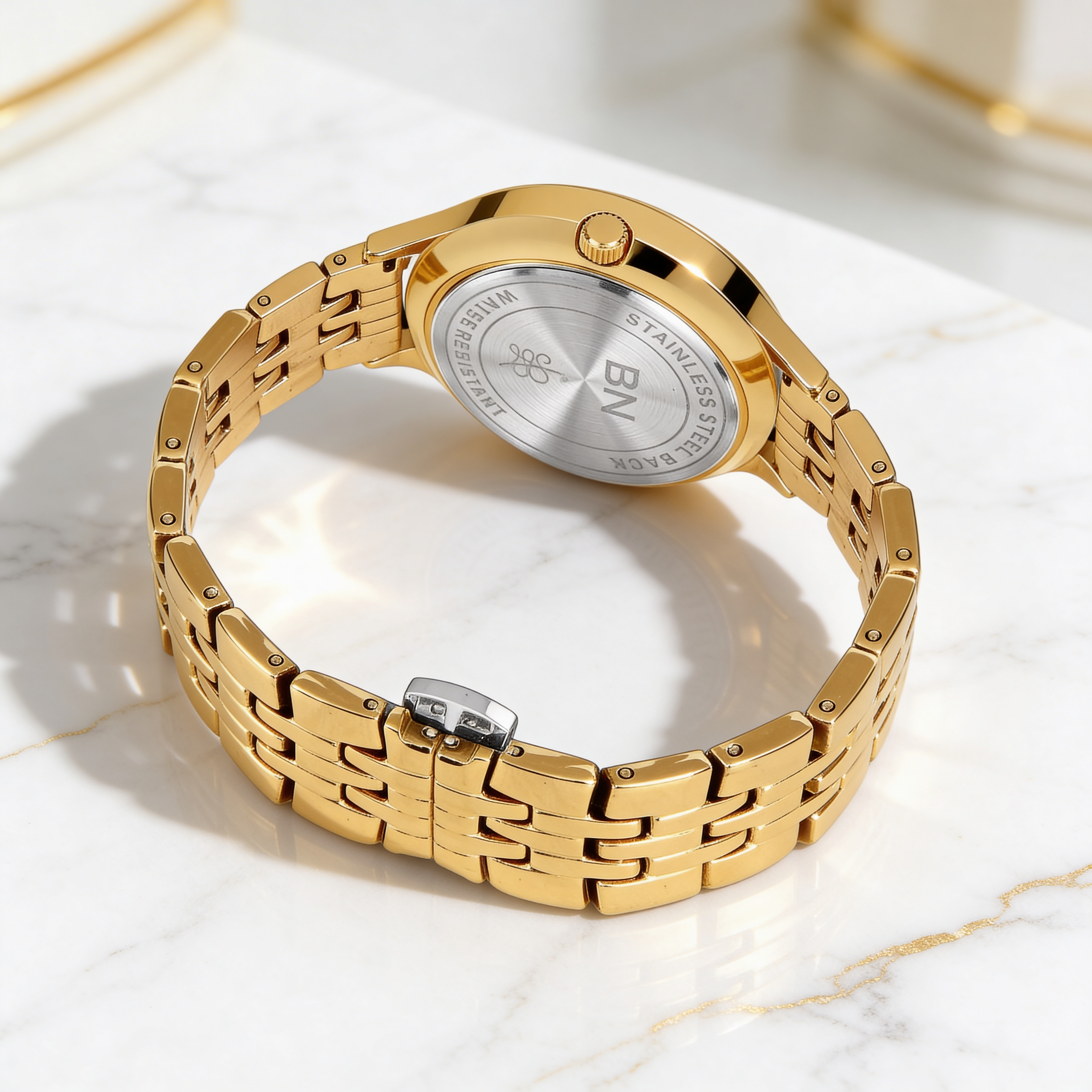 The Green Dial – Golden Strap Watch (Female)