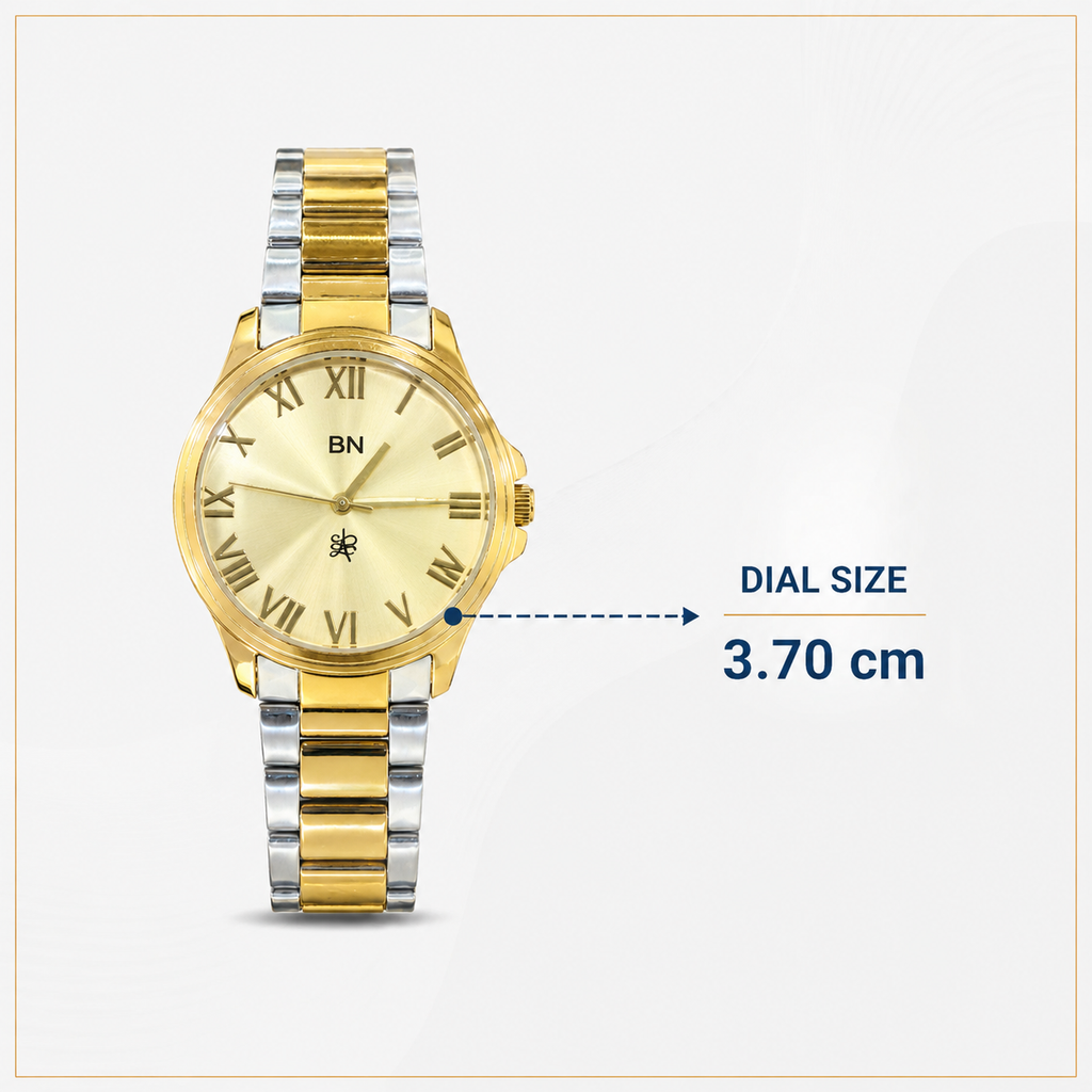Golden Silver Luck Watch - Full Roman
