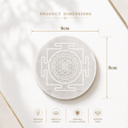 Selenite Charging Plate with Sri Yantra Engraving