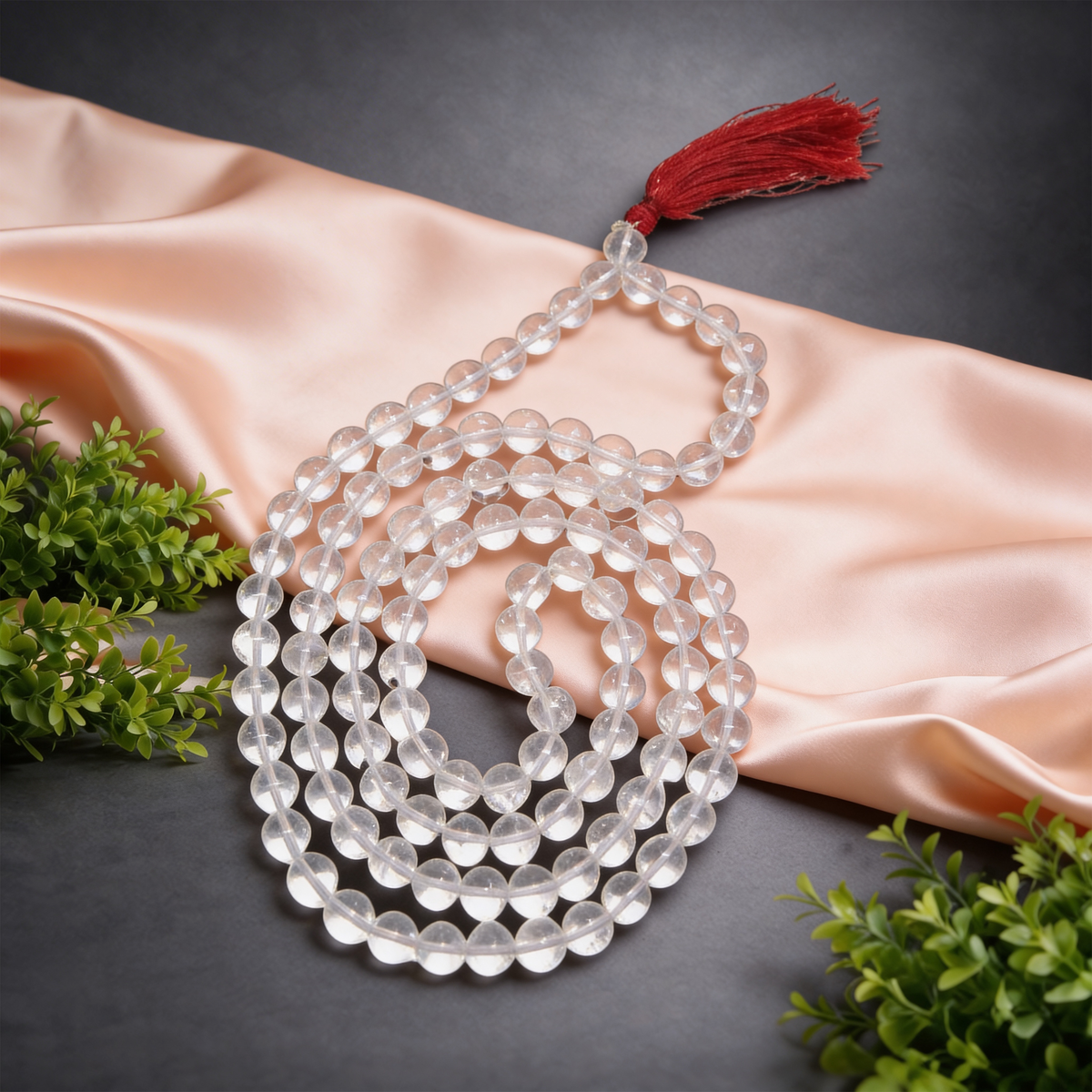 Spl Crystal Jaap Mala 108 Beads 8mm