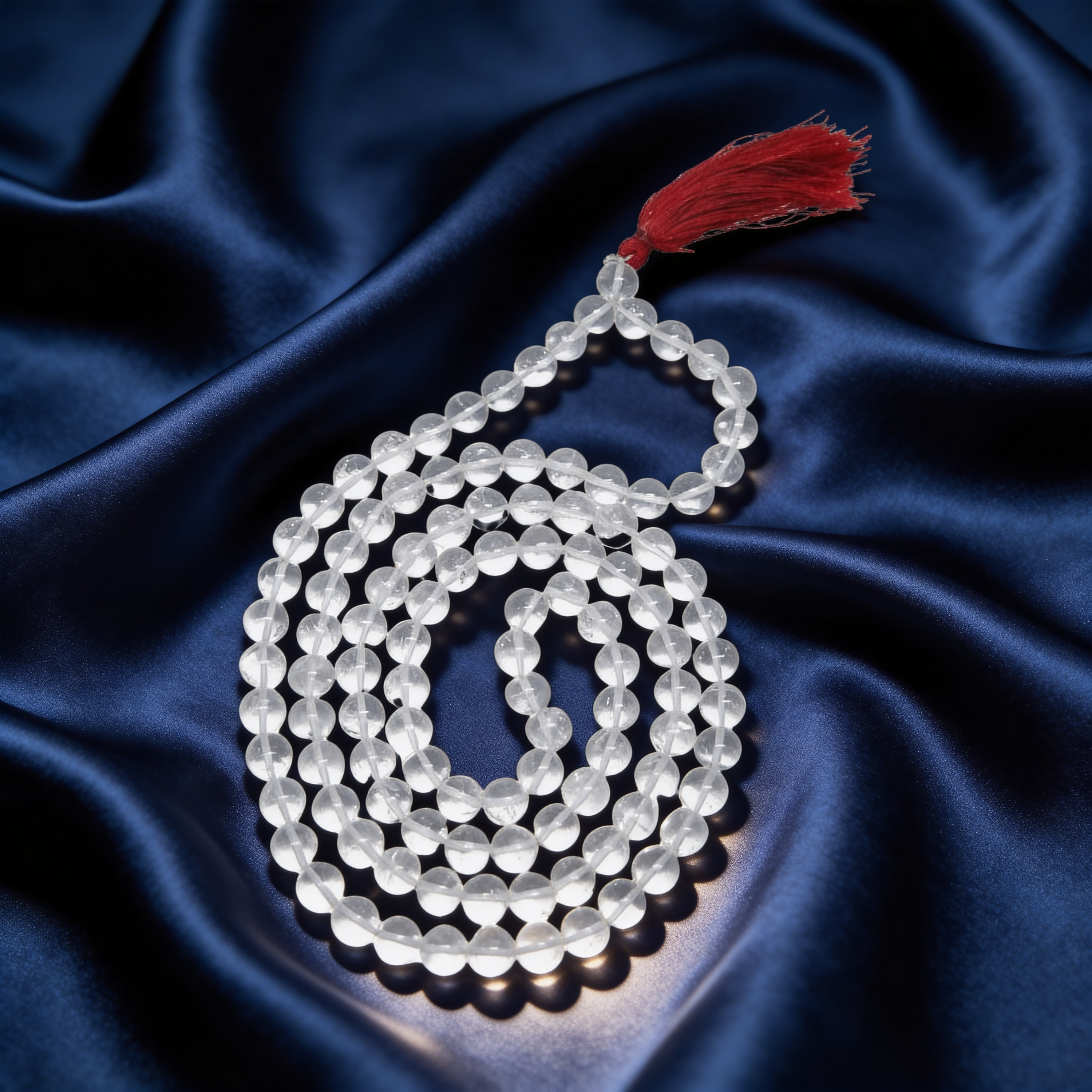 Spl Crystal Jaap Mala 108 Beads 8mm