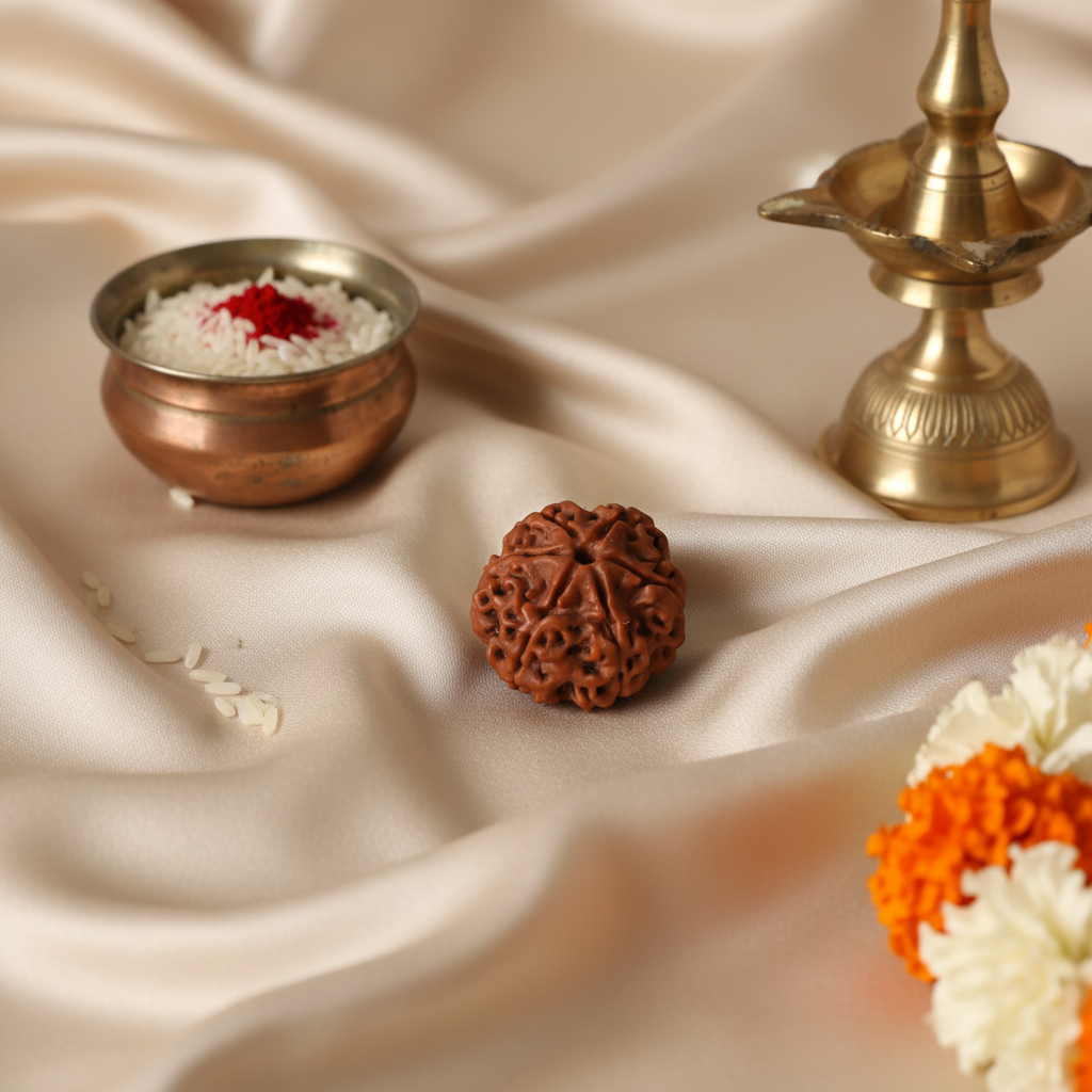 6 Mukhi Natural Nepali Rudraksha_ Lab Certified